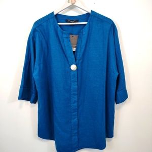 New Marc New York large Teal Blue Linen